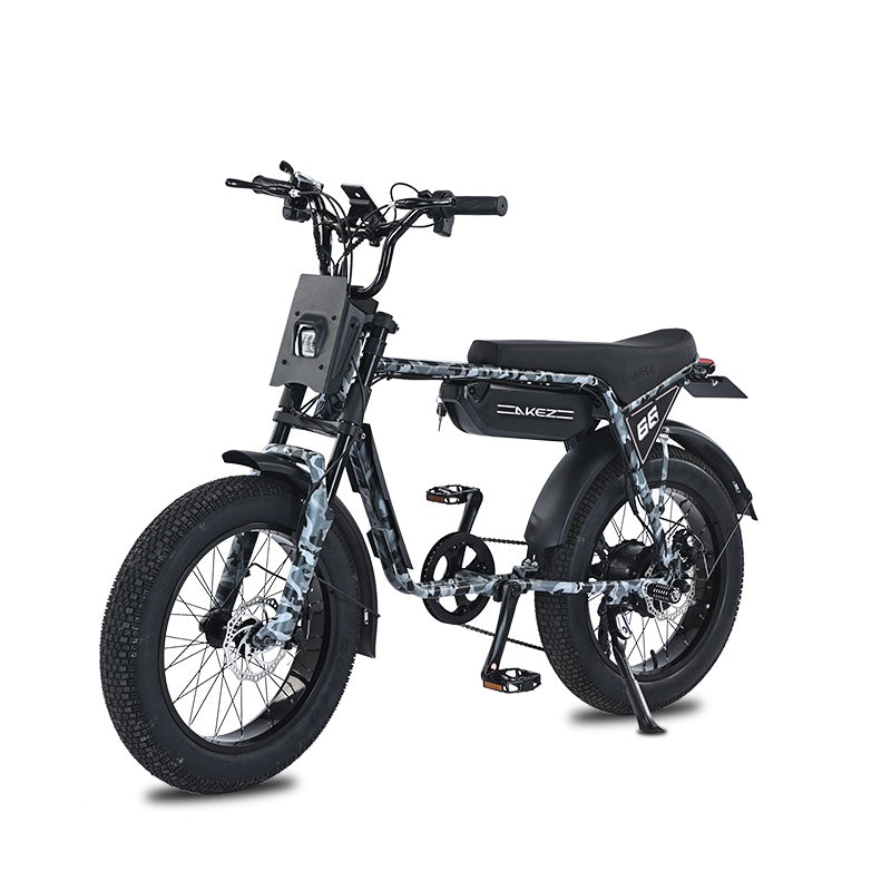 AKEZ ZX 48V 750W Fat Tire E-Bike | 20" Tires, 45 KM/H Top Speed