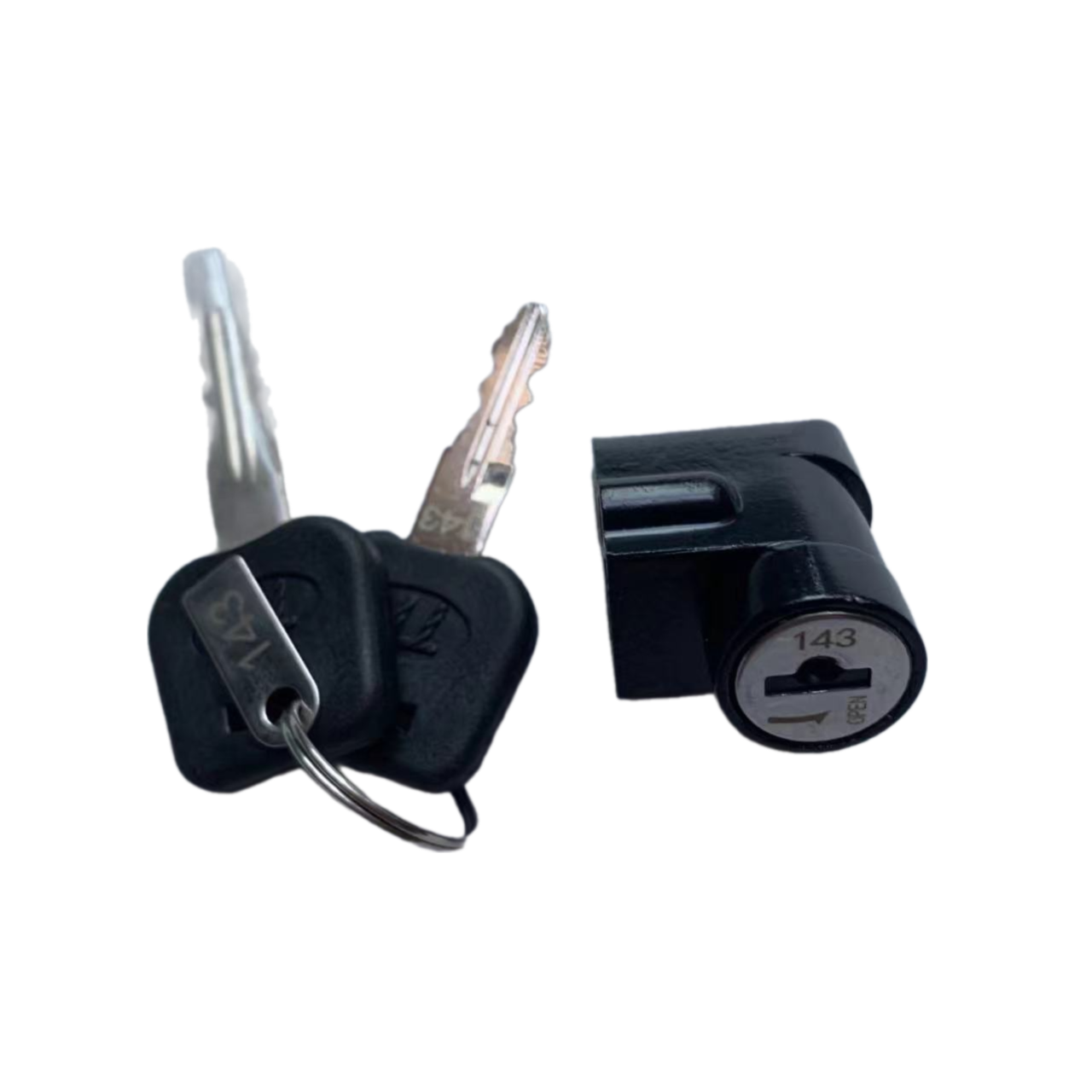 Battery lock and keys set
