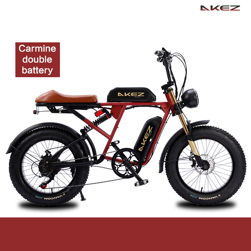 AKEZ S2 48V 750W Fat Tire E-Bike | 20" Tires, 45 KM/H Top Speed