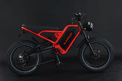 AKEZ Jaguar 48V/52V 1500W Fat Tire E-Bike | 20" Tires, 18AH/25AH