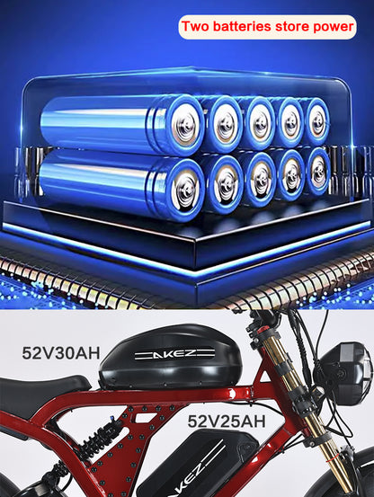 AKEZ Kingkong 52V / Jagaur 52V / DITON D9 52V 25AH Battery