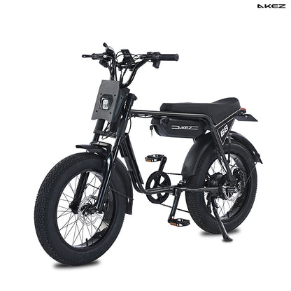 AKEZ ZX 48V 750W Fat Tire E-Bike | 20" Tires, 45 KM/H Top Speed
