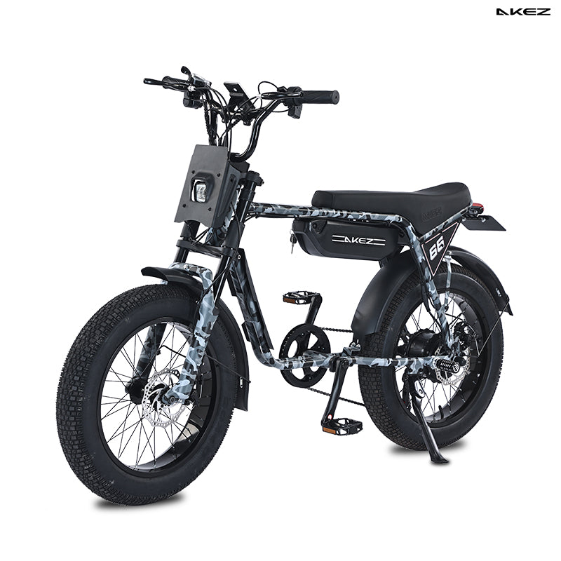 AKEZ ZX 48V 750W Fat Tire E-Bike | 20" Tires, 45 KM/H Top Speed