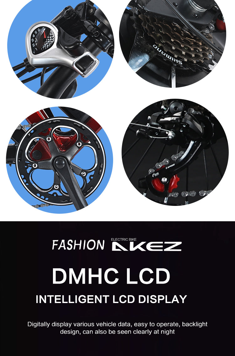 AKEZ KingKong 48V/52V 1500W Fat Tire E-Bike | 20" Tires, 55KM/H ,FREE US Shipping