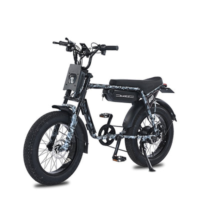 AKEZ ZX 48V 750W Fat Tire E-Bike | 20" Tires, 45 KM/H Top Speed