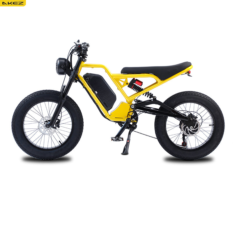 AKEZ Jaguar 48V/52V 1500W Fat Tire E-Bike | 20" Tires, 18AH/25AH
