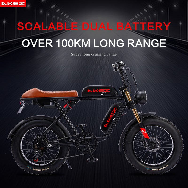 AKEZ S1 48V 750W Fat Tire E-Bike | 20" Tires, 45 KM/H Top Speed