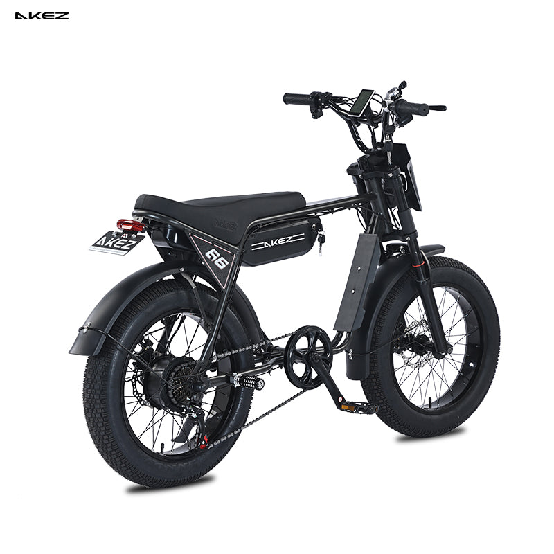 AKEZ ZX 48V 750W Fat Tire E-Bike | 20" Tires, 45 KM/H Top Speed