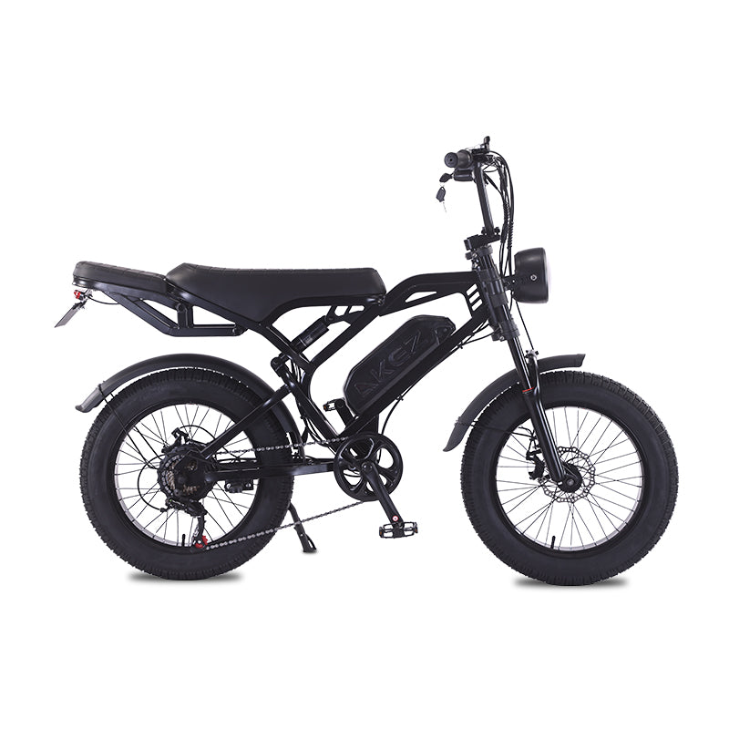 AKEZ M2-Factory Direct 48V 750W Fat Tire E-Bike | 20" Tires, 28 MPH Top Speed