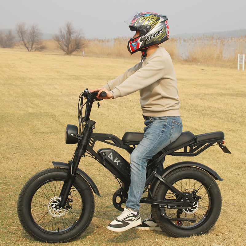 AKEZ M2-Factory Direct 48V 750W Fat Tire E-Bike | 20" Tires, 28 MPH Top Speed