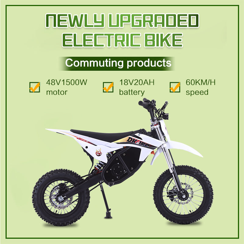 AKEZ DK-150 Electric Dirt Bike 48V 1500W | 37MPH Off-Road E-Moto