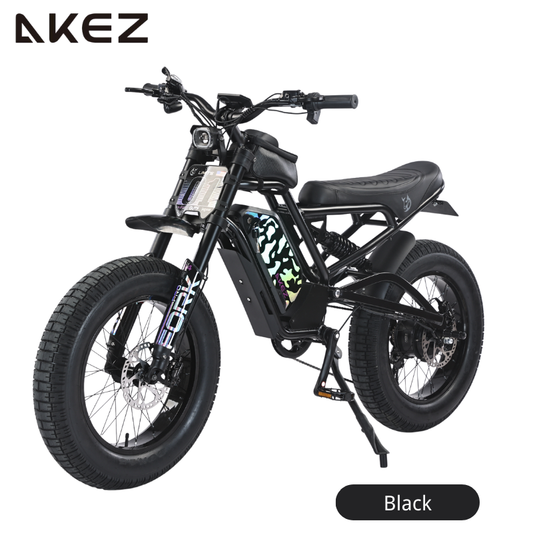 AKEZ Jaguar Pro 48V 1500W Electric Bike | 20" Fat Tires, 45 KM/H Top Speed