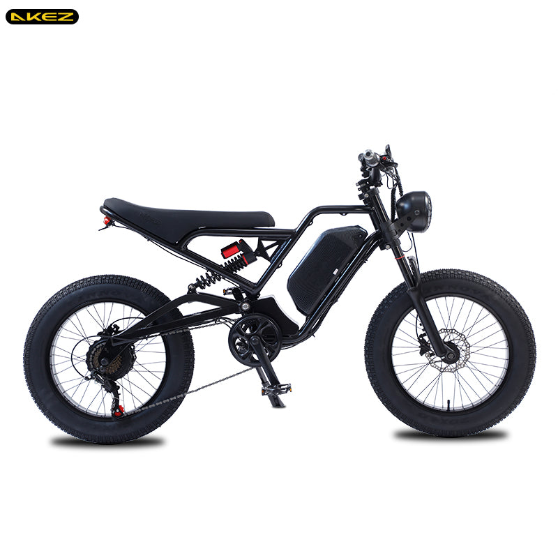 AKEZ Jaguar 48V/52V 1500W Fat Tire E-Bike | 20" Tires, 18AH/25AH