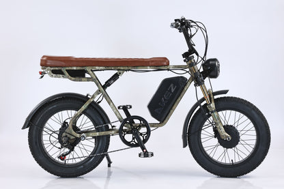AKEZ S1 MAX 48V 750W*2 Dual Motor Fat Tire E-Bike | 20" Tires, 50 KM/H Top Speed