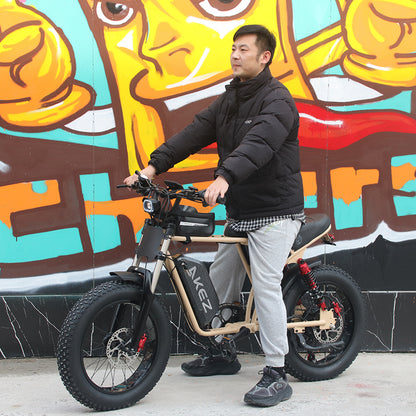 AKEZ X9-Factory Direct UL2849 1500W Electric Bike 48V 18.2Ah 28MPH Fat Tire E-Bike