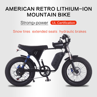 AKEZ X9-Factory Direct UL2849 1500W Electric Bike 48V 18.2Ah 28MPH Fat Tire E-Bike