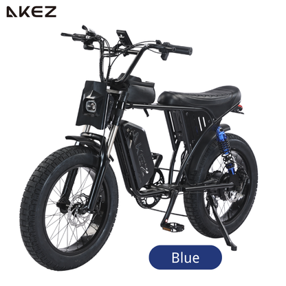 AKEZ X7 48V 750W Fat Tire Electric Bike | 20" Tires, 30 MPH Top Speed