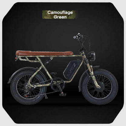AKEZ S1 MAX 48V 750W*2 Dual Motor Fat Tire E-Bike | 20" Tires, 50 KM/H Top Speed