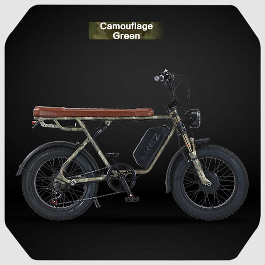 AKEZ S1 MAX 48V 750W*2 Dual Motor Fat Tire E-Bike | 20" Tires, 50 KM/H Top Speed