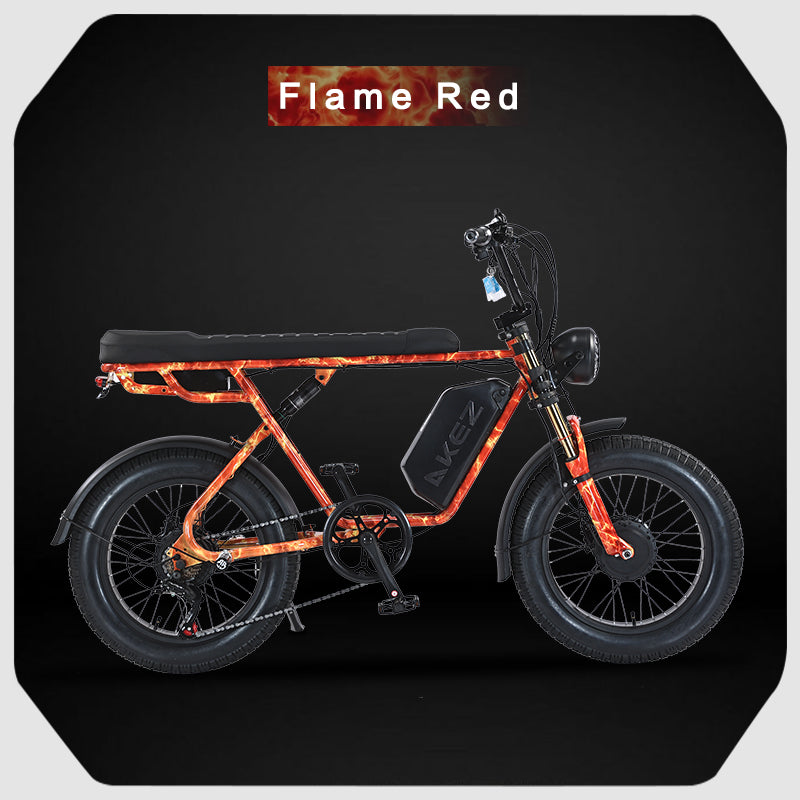 AKEZ S1 MAX 48V 750W*2 Dual Motor Fat Tire E-Bike | 20" Tires, 50 KM/H Top Speed