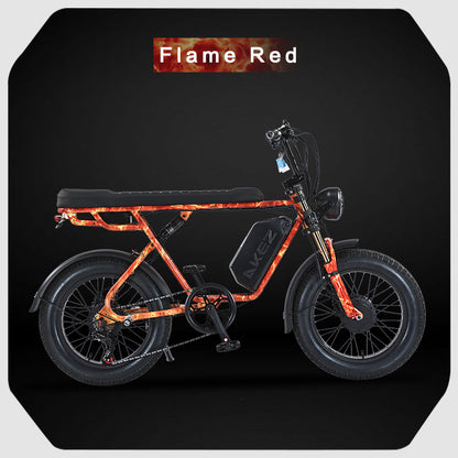 AKEZ S1 MAX 48V 750W*2 Dual Motor Fat Tire E-Bike | 20" Tires, 50 KM/H Top Speed