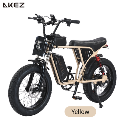 AKEZ X7 48V 750W Fat Tire Electric Bike | 20" Tires, 30 MPH Top Speed